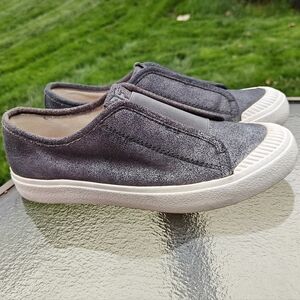 Frye Women's Claudia Slip-On Sneakers, leather Gray Size 7.5